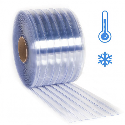 Завеса ПВХ полосовая рифленая 4х400мм